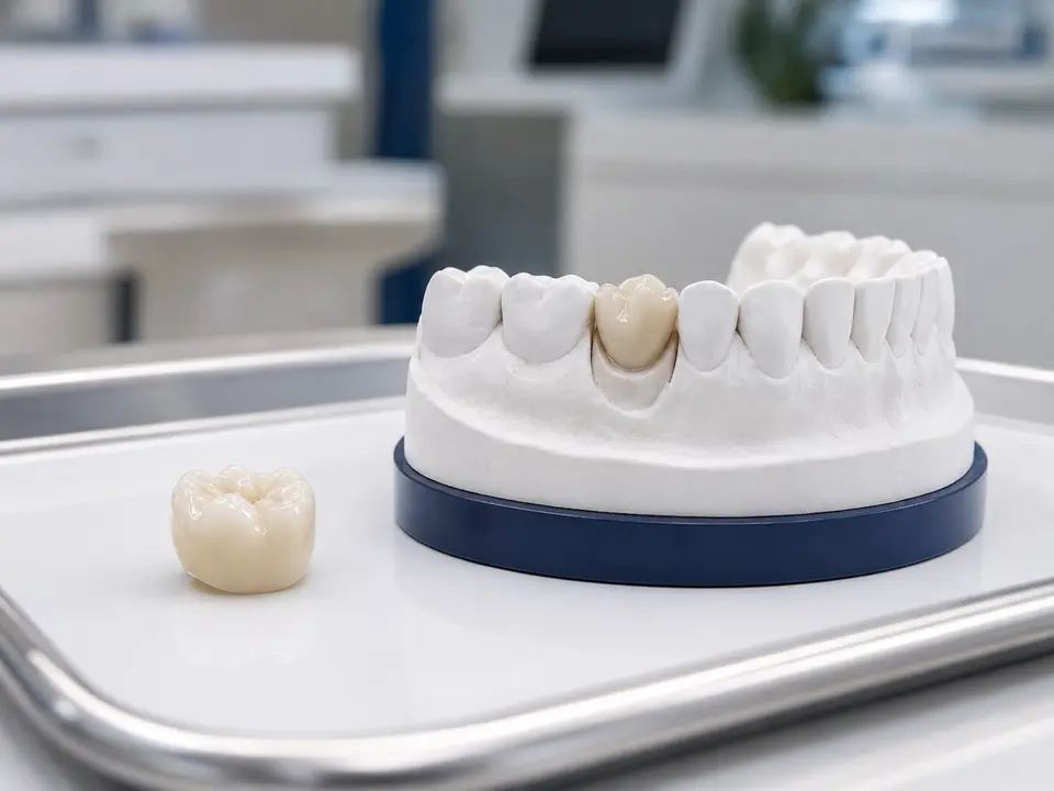 Ceramic dental crown and model